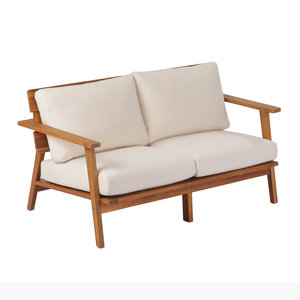 Modern Outdoor Teak <b>Wood</b> <b>Sofa</b> Set Patio Furniture Garden Lounge Chair Coffee Table Resort Villa Furniture - Product Image 2