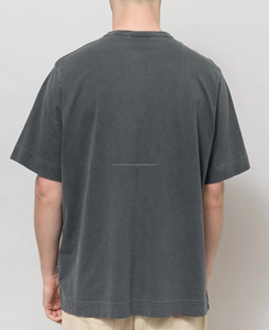 Camiseta de Verano para Hombre, 100% Algodón, Lavado Ácido, Estilo Urbano, Transpirable, Diseño Sólido, Mejores Precios, 180 g - Product Image 3