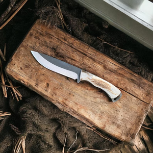 Custom Handmade D2 Steel Fixed Blade Ambidextrous Hand Forged 8-9.9in <b>Bone</b> <b>Handle</b> Hunting Survival Outdoor Camping <b>Knife</b> OEM ODM - Product Image 1