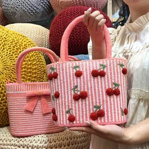 Personalized Custom Glass Beaded Tote Bag Custom Color Shape Wedding Bridesmaid Gift Blue Floral Design <b>MS</b> Handicraft Certified - Product Image 2