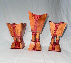 ที่ใส่เทียนไม้และเรซิ่นคุณภาพพรีเมียม ราคาประหยัด ตกแต่งโต๊ะอย่างมีสไตล์ ให้แสงเทียนอ่อนโยนอบอุ่น โดย AALIYAN IMPEX - Product Image 5