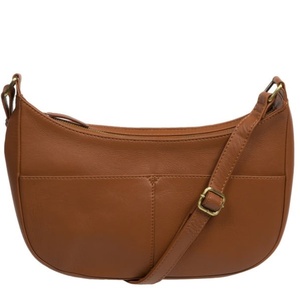 Elegante Bolso Bandolera Minimalista de Cuero Marrón para Mujer, Bolso de Hombro Cruzado con Forma de Media Luna - Product Image 6