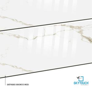 Azulejo de Porcelana Vitrificada Blanco Brillante Pulido de Gran Tamaño 600x1200mm Personalizado, Económico y de Calidad para Piso con Logotipo - Product Image 2