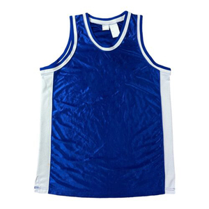 Unisex <b>Blue</b> Custom Team Basketball Jersey Sleeveless Tank <b>Top</b> Solid Color Moisture Wicking Polyester UV Protection Regular Fit - Product Image 1