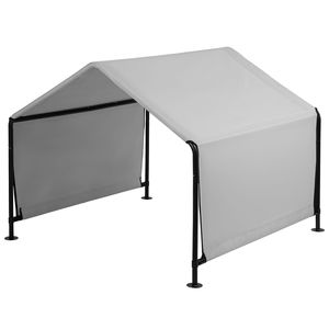 Telo in poliestere spalmato PVC per tubi in ferro neri 4x4x3.3FT, impermeabile, resistente ai raggi UV, grigio scuro, per tende e gabbie per animali domestici - Product Image 3