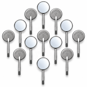 MJW Miroirs dentaires en acier inoxydable chirurgical – Lot de 12 têtes de rechange pour miroir buccal à surface frontale – Approuvé CE & ISO - Product Image 2