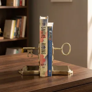 Sujetalibros de Latón Vintage, Decorativos, Estilo Antiguo, Organizador de Escritorio, Decoración para el Hogar, Oficina o Biblioteca - Product Image 4