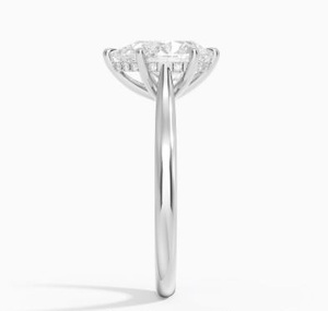 Bague de Fiançailles Solitaire Luxe Plaqué Or 18K 14K Coupe Poire Sertie Six Griffes, Bague de Mariage et de Promesse, Cadeau pour Femme - Product Image 5