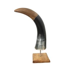 Cuerno decorativo de búhos para vajilla y diseño moderno, forma de cuerno natural, cuerno decorativo de mesa con jarrón de madera, en venta - Product Image 1