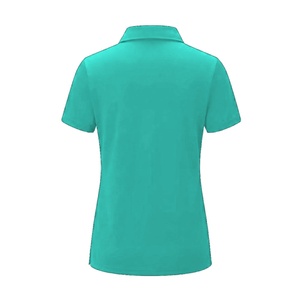 Polo à manches courtes pour femme, col zippé, vert sarcelle, pour le golf, le tennis, les sports, vêtements de sport décontractés, vêtements athlétiques respirants - Product Image 2
