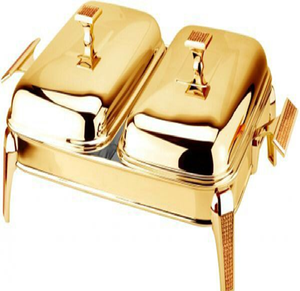 Juego de cuatro recipientes redondos de cerámica para servir bocadillos sobre un soporte metálico escalonado con adornos dorados, disponible a precios de mayorista. - Product Image 6