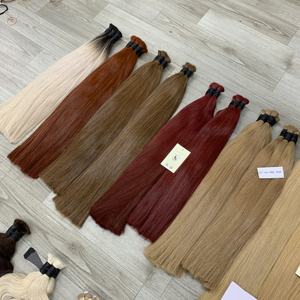 Cheveux humains en vrac cheveux vierges platine noir blond Double dessiné Coletas Humano Cabello Extensions de cheveux humains - Product Image 6