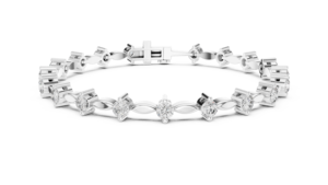 Ensemble de bracelets de luxe abordables en diamant de laboratoire taillé, plaqué rhodium, en or jaune massif 18 carats certifié, pour usage quotidien, bureau et mariage - Product Image 5