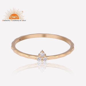 แหวนทองคำแท้ 9K ประดับเพชร CVD แบบฝังเพชรเต็มวง ขายส่งเครื่องประดับสั่งทำสำหรับผู้หญิง - Product Image 1