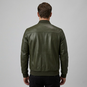 Men's Custom <b>Leather</b> Bomber Jacket | <b>High</b> Grade Breathable Stylish <b>Top</b> Demanded Clothing Manufacturer - Product Image 2
