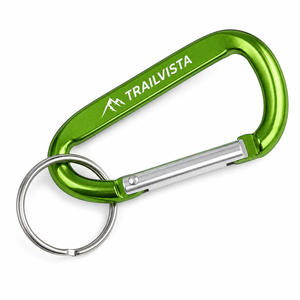Custom Branded Carabiner Keychains Wholesale Stainless Steel <b>Key</b> <b>Ring</b> Clips for Corporate Promotions Trade Show Giveaways - Product Image 6