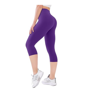 Leggings de sport pour femmes, taille mi-haute, tricotés, respirants, antibactériens, pour yoga et gym, fabrication sur mesure - Product Image 2