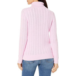 Suéter Clásico de Manga Larga Ligero y Transpirable de Primera Calidad, 100% Algodón, Cuello Alto para Mujer - Product Image 6