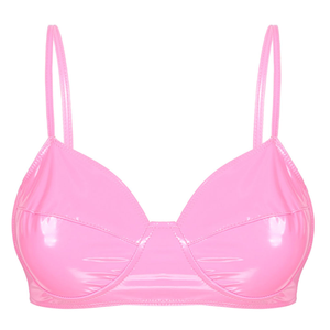 Top Corto Sexy de Cuero Transpirable Personalizado para Mujer, Diseño de Corsé sin Tirantes, Decoración de Encaje con Botones y Bordados - Product Image 3