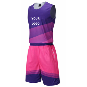 Conjunto de Uniforme de Baloncesto Sublimado Personalizado, Degradado Morado y Rosa, Sin Mangas, de Secado Rápido, Unisex, para Adultos, para Todas las Temporadas - Product Image 5