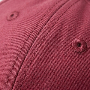 Men's Burgundy Cotton <b>Baseball</b> <b>Cap</b> Casual Style Adjustable Fit Spring Autumn Wear - Product Image 6