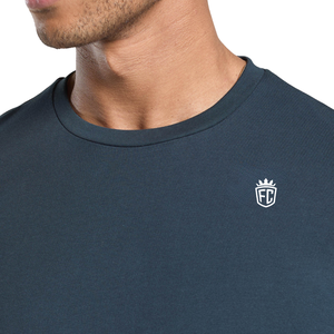 T-shirt à manches longues pour homme, coupe classique, bleu marine, respirant, en coton doux, pour la gym, l'entraînement, le sport, vêtements de sport décontractés - Product Image 5
