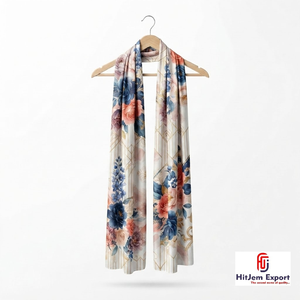 Premium Luxury Long Scarf Soft Polyester Fabric <b>Head</b> <b>Wrap</b> Digital Print Winter Custom Branding White Label OEM ODM - Product Image 1