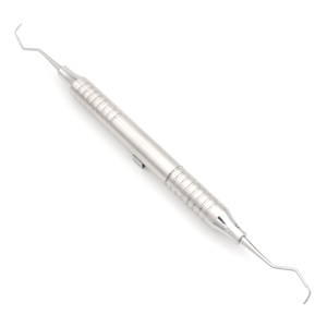 Cureta Gracey estándar 3/4 de doble punta, raspador dental de 10 mm con mango hueco de acero inoxidable quirúrgico para dientes anteriores, para clínicos - Product Image 1
