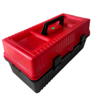 Boîte à outils portable multifonctionnelle en plastique de haute qualité, 16 pouces, durable, légère, avec revêtement en poudre, logo personnalisé