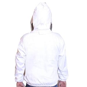 Veste de protection pour apiculteur avec voile en coton amovible, respirante, en polyester et coton, coutures surjetées, blanche, coupe ample, vêtement de sécurité - Product Image 4