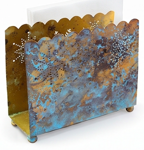 Porte-mouchoirs en métal au design vintage, en fer de qualité supérieure avec une finition élégante, parfait pour une utilisation élégante sur la table. - Product Image 1