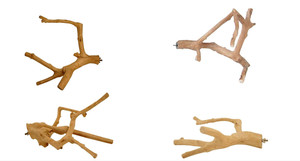 Perchoir pour oiseaux multi-branchements en bois flotté naturel, forme irrégulière, écologique, fabriqué au Vietnam - Product Image 2