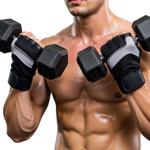 GREEN SWIFT INDUSTRIES Wholesale Custom Women's Leather Weight Lifting Gloves Breathable Half Finger Gym Workout Padded Palm - Product Image 1