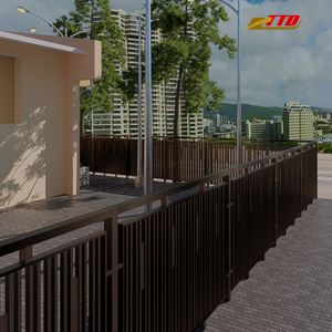 Elegantes Paneles de Cerca de Hierro Forjado para Exteriores, para Jardín, con Postes Metálicos, Rejillas, Puertas y Diseño Decorativo - Product Image 2