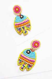 Dernier design Boucles d'oreilles pendantes oiseaux brodées à la main avec perles de rocaille, Bijoux de déclaration festifs pour les fêtes, Clous d'oreilles élégants - Product Image 5