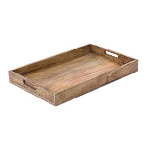 Bandeja para Servir Alimentos de Madera de Teca Sólida, Ecológica, Color Natural, Material de Alta Calidad, Resistente al Agua, Duradera, para Uso en el Hogar y Restaurantes - Product Image 3