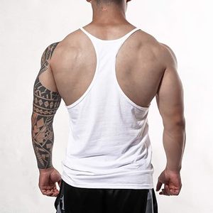 String Singlet Gym tank Tops <b>Vest</b> Wholesale Custom Printing <b>Men</b> Cotton <b>White</b> Seamless Fitness Bodybuilding Undershirt Training - Product Image 2