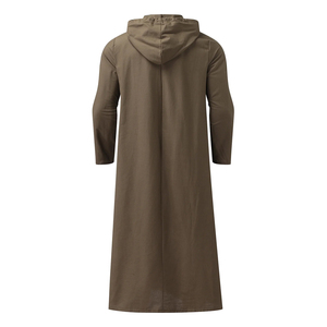 เสื้อคลุมผู้ชายแบบอาหรับมุสลิม ทำมือ ประดับลูกปัด ผ้าฝ้ายสีพื้น ระบายอากาศ แห้งเร็ว ใส่ได้ทั้งฤดูหนาวและฤดูร้อน ขายส่ง - Product Image 2