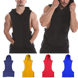 Camisetas sin mangas para hombre, personalizadas, deportivas, para fitness, con cuello redondo, holgadas, ecológicas, transpirables, de secado rápido, de poliéster/algodón. - Product Image 1