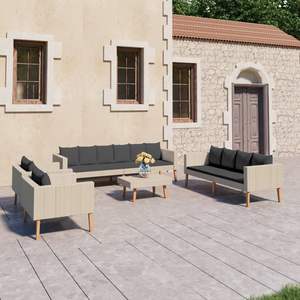 Ensemble de meubles de jardin beige anthracite - Product Image 1