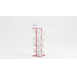 Étagère de supermarché autoportante Vietnam, présentoir polyvalent 0,8 mm, personnalisable, en métal moderne avec revêtement en poudre, pour produits de beauté (panier) - Product Image 3