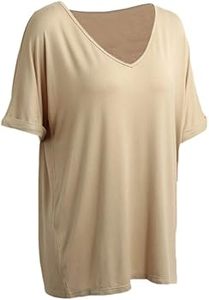 Camiseta de Verano para Mujer, Estilo Urbano, Sexy y Femenina, Cuello en V, 100% Algodón Coreano, Tejido de Punto, Manga Corta, Color Sólido, Transpirable, de Secado Rápido - Product Image 4