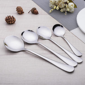 Ensemble de cuillères à dîner personnalisées en acier inoxydable durable, or et argent, 12 pièces, logo personnalisé pour la cuisine, la cuisson, les desserts - Product Image 4