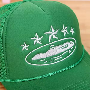 Wholesale 5-Panel 3D Embroidered Character Hip Hop Truck <b>Baseball</b> <b>Cap</b> Outdoor Common Denim Fabric Summer Trendy Sun Protection - Product Image 2
