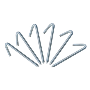 Galvanized Steel Hook Nails Pointed <b>Wire</b> Hooks U Shape ground peg for soccer <b>net</b> - Product Image 1
