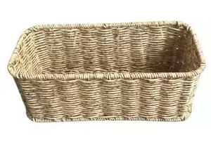 Panier à linge rectangulaire avec poignée, tissé à la main au Vietnam, prix de gros. - Product Image 5