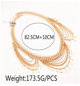 European Punk Leisure Beach YOGA <strong>Dancing</strong> Wome's Leaves Tassels Sexy <strong>Waist</strong> <strong>Chain</strong> Gold Body Jewelry <strong>Belly</strong> <strong>Chains</strong> - Product Image 5