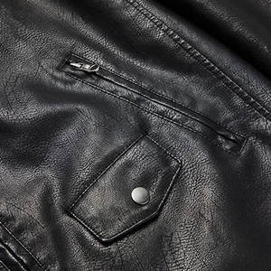 Chaqueta de cuero para hombre, estilo urbano, corte ajustado, impermeable, piel de oveja, a la moda, en oferta. - Product Image 6