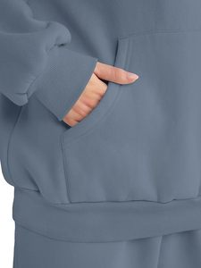 Conjunto de Sudadera con Capucha Oversize y Pantalones de Chándal de Forro Polar Premium para Mujer, Conjunto Deportivo de Sudadera con Capucha y Pantalones de Chándal para Mujer - Product Image 6
