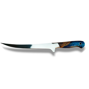 Handmade Kitchen Fillet <b>Knives</b> with Long Narrow Stainless Steel Blade Ergonomic Decorative Handle for <b>Fish</b> Filleting - Product Image 1